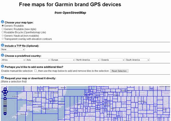Free maps for Garmin brand GPS devices