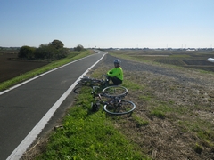 荒川自転車道、冬の訪れ